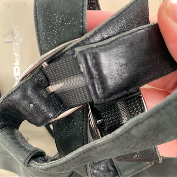 Via Spiga Womens platforms size 8 gray suede strappy cage chunky - Picture 13 of 14